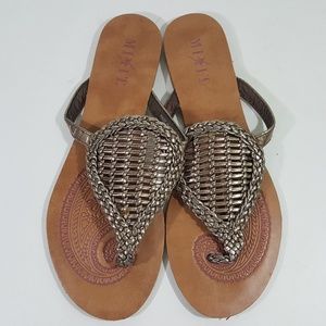 COPY - Mixit Women's Flat Leather Braided Thong S…